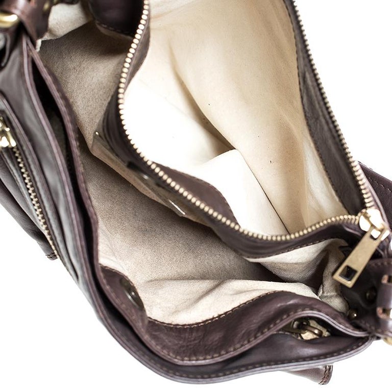 Marc Jacobs Brown Leather Front Pocket Shoulder Bag For Sale at 1stdibs