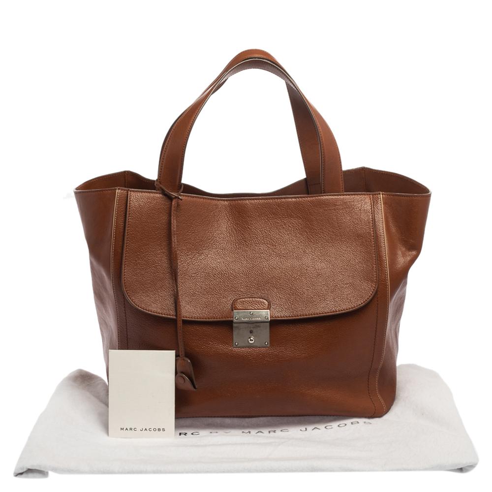 Marc Jacobs Brown Leather Front Pocket Tote 7