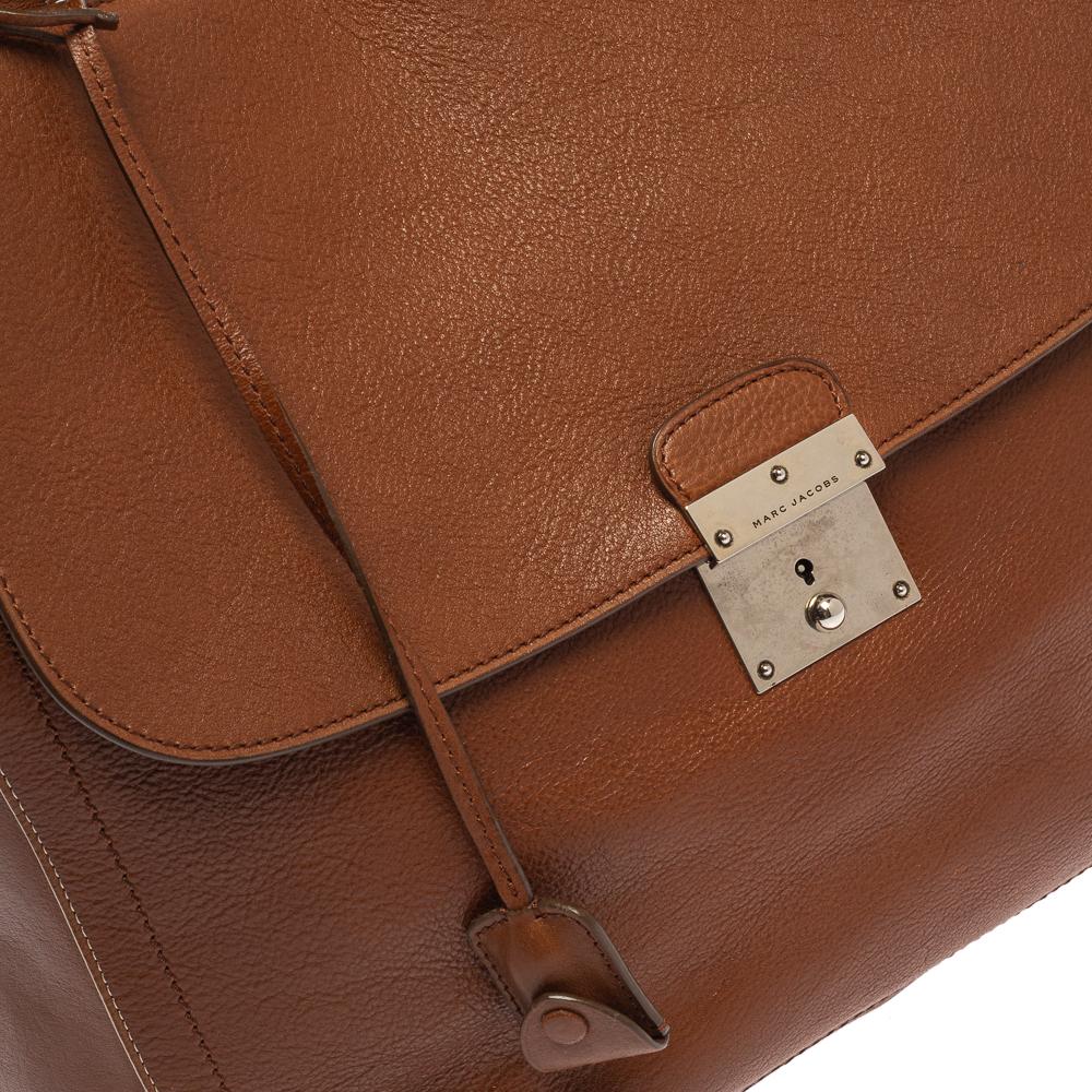 Marc Jacobs Brown Leather Front Pocket Tote 1