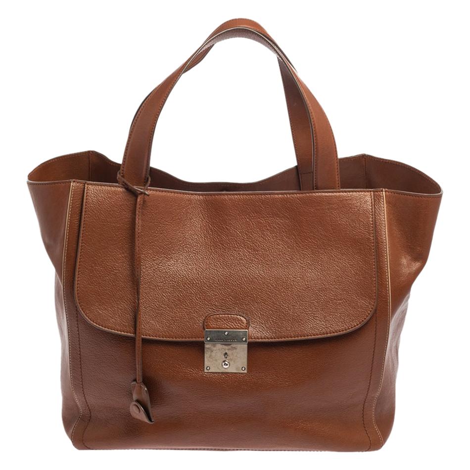 Marc Jacobs Brown Leather Front Pocket Tote