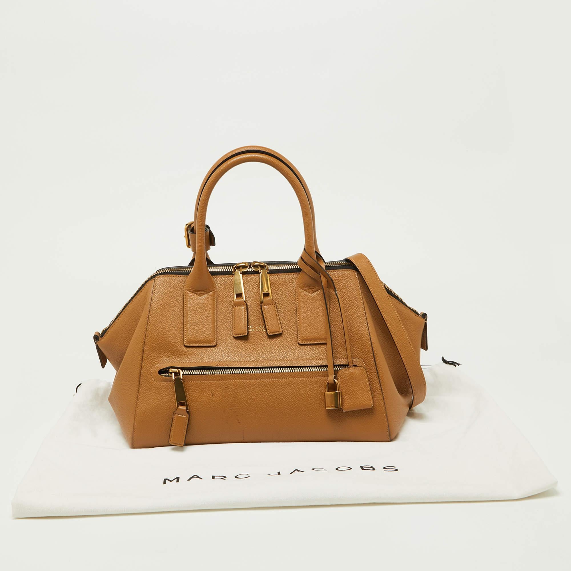 Marc Jacobs Brown Leather Incognito Satchel For Sale 13