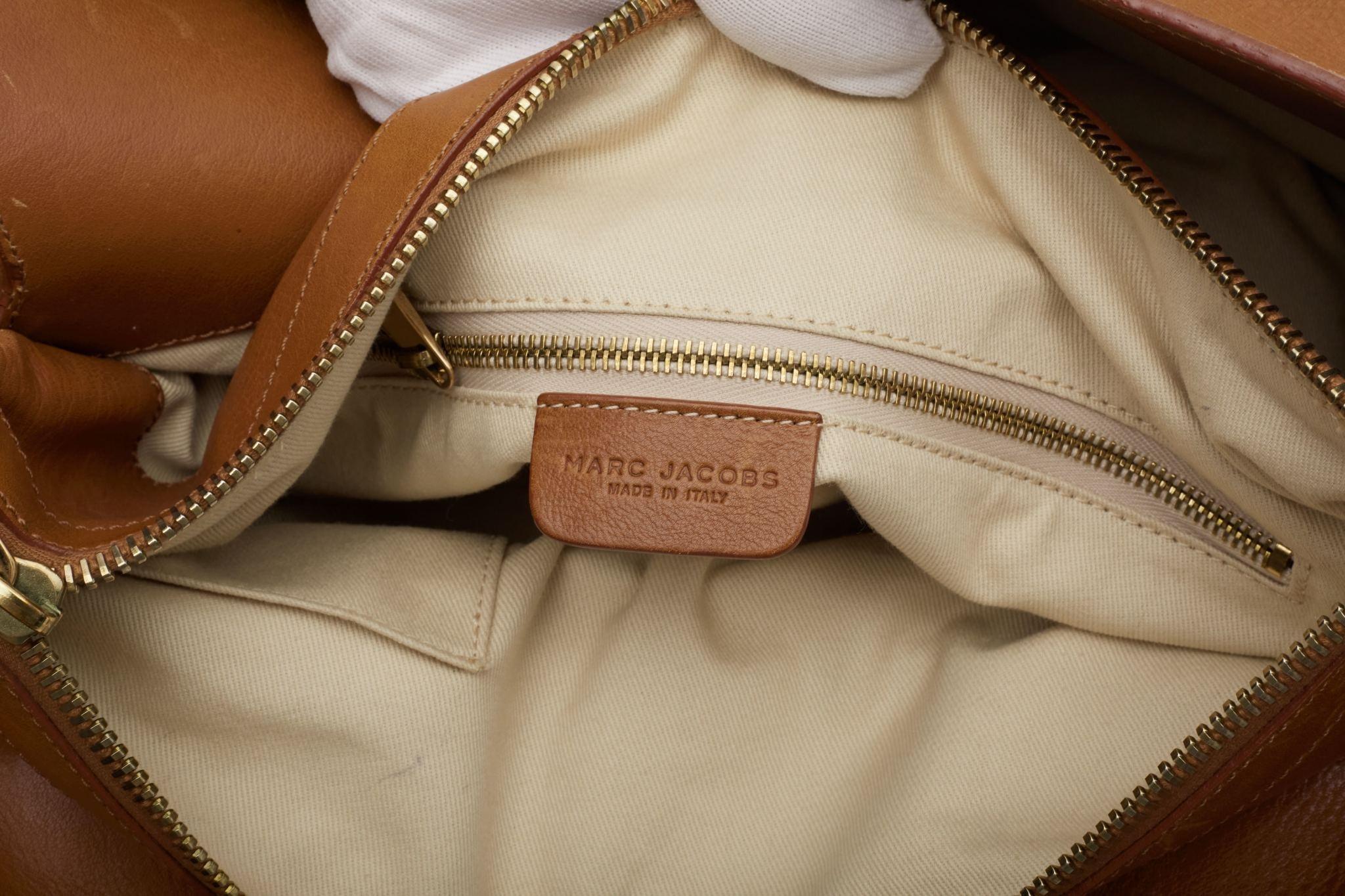 Marc Jacobs Brown Leather Mia Satchel Bag For Sale 7