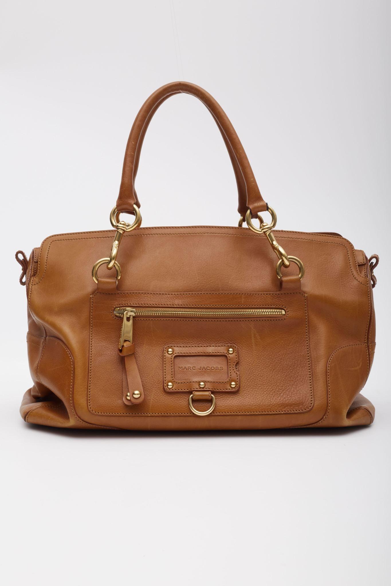 Marc Jacobs Brown Leather Mia Satchel Bag In Good Condition For Sale In Montreal, Quebec