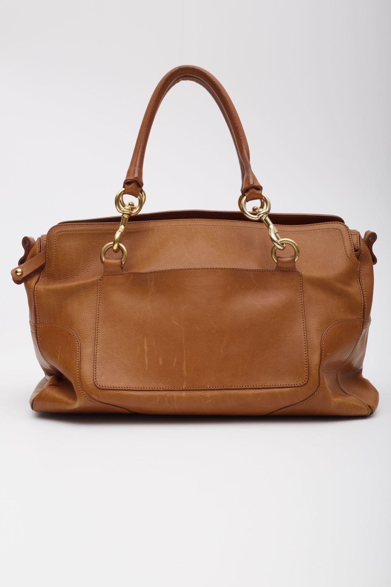 Women's Marc Jacobs Brown Leather Mia Satchel Bag For Sale