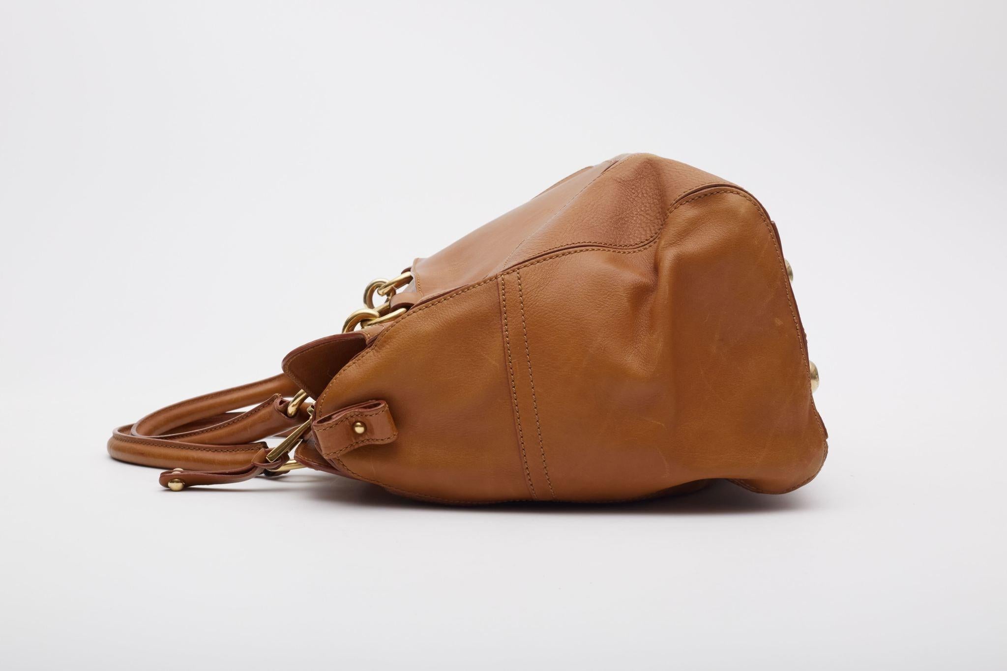 Marc Jacobs Brown Leather Mia Satchel Bag For Sale 2