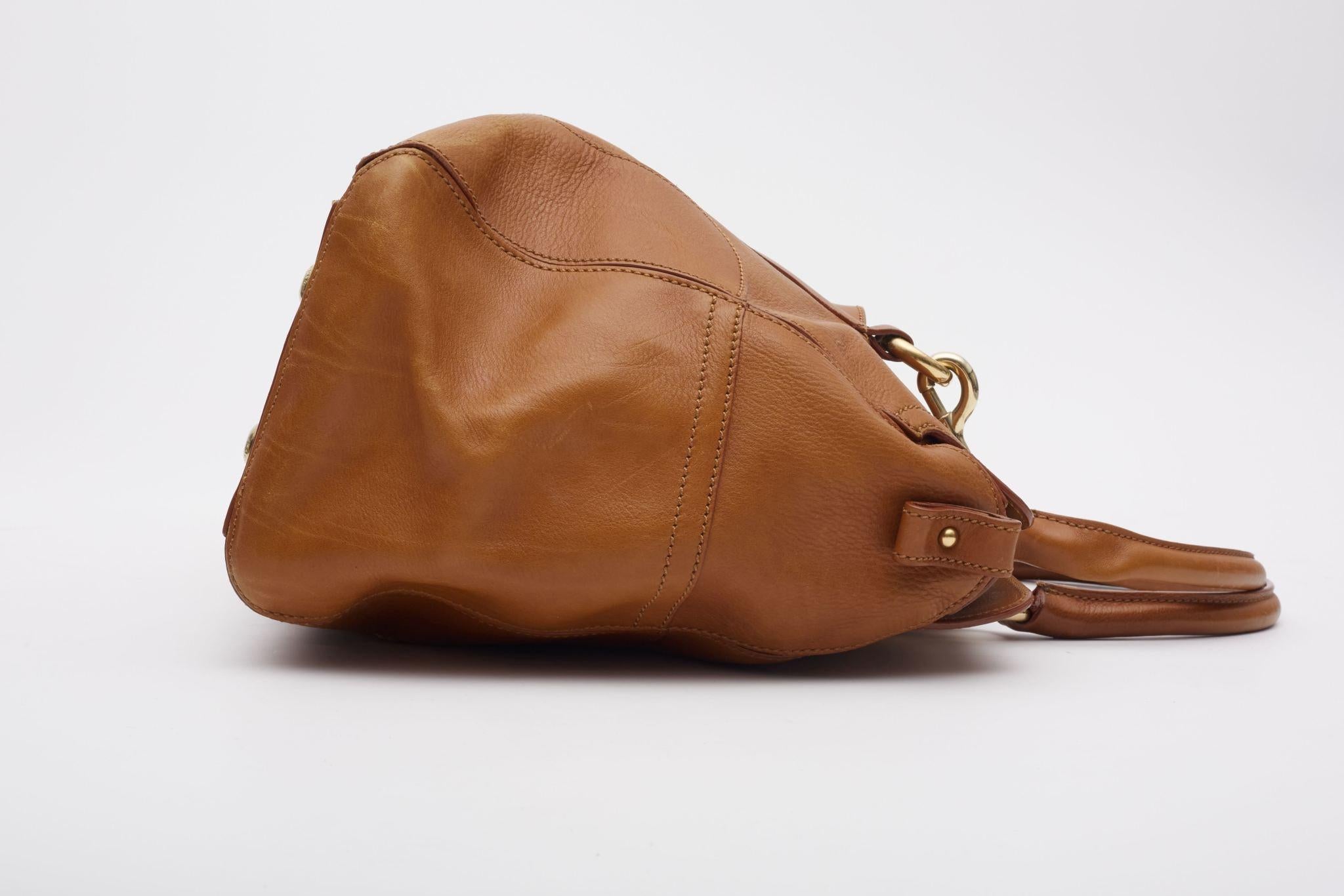 Marc Jacobs Brown Leather Mia Satchel Bag For Sale 3