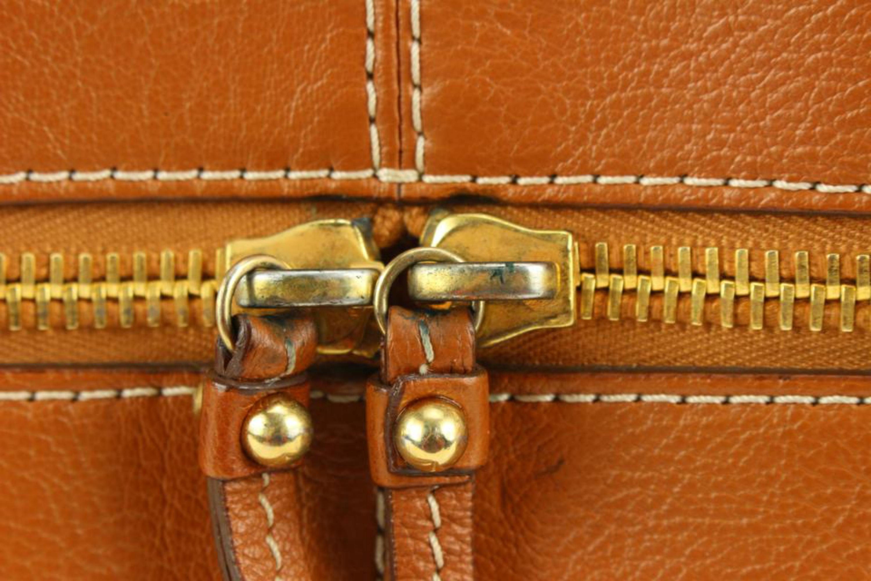 Marc Jacobs Brown Leather Pocket Tote Bag 2MJ111 3