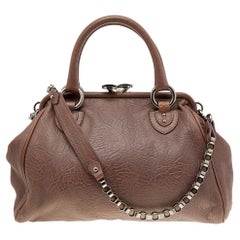 Marc Jacobs Brown Leather Sunburst Stam Satchel