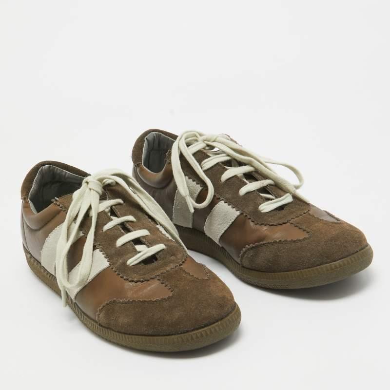 Men's Marc Jacobs Brown Suede Low Top Sneakers Size 42 For Sale