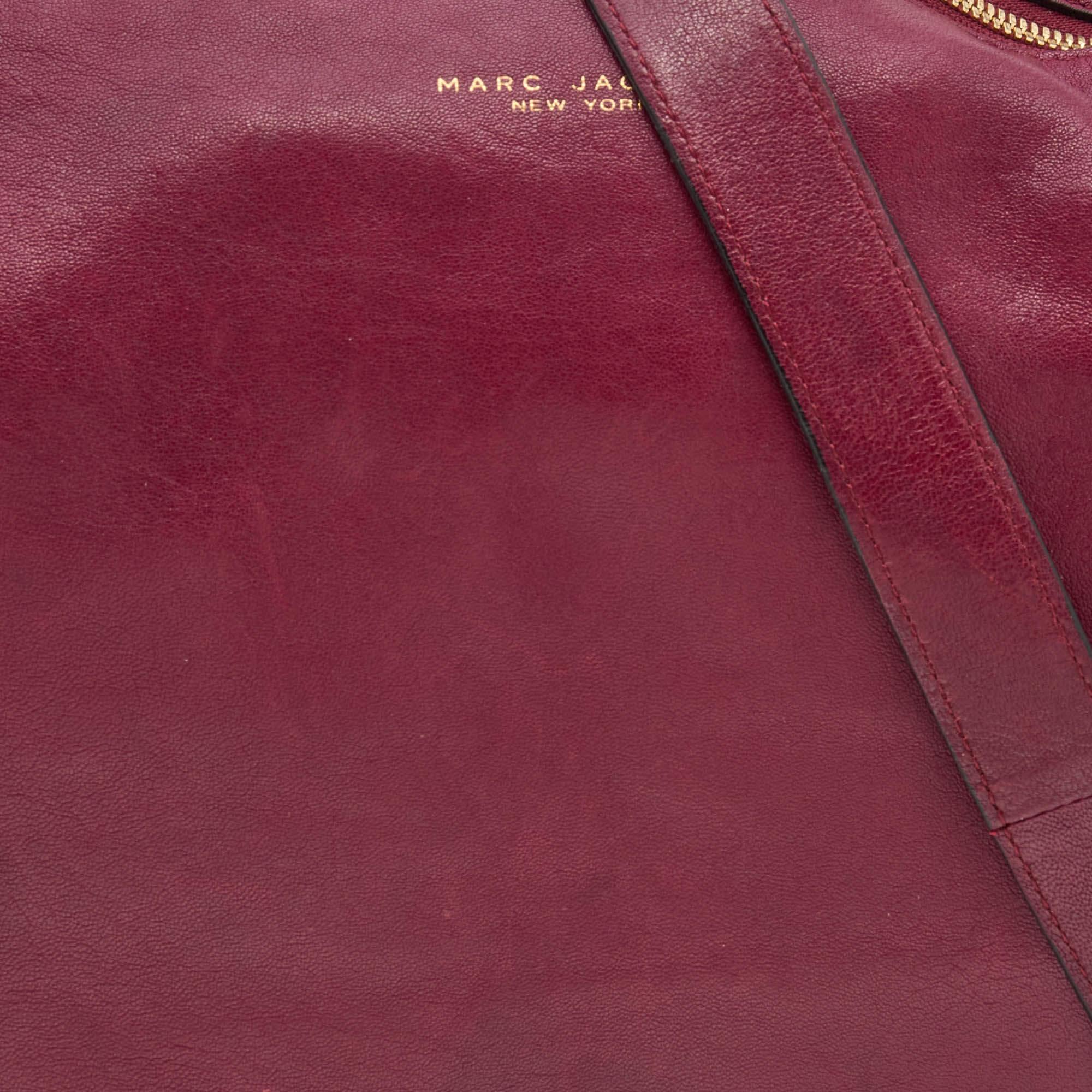 Women's Marc Jacobs Burgundy Leather Lace Nomad Hobo