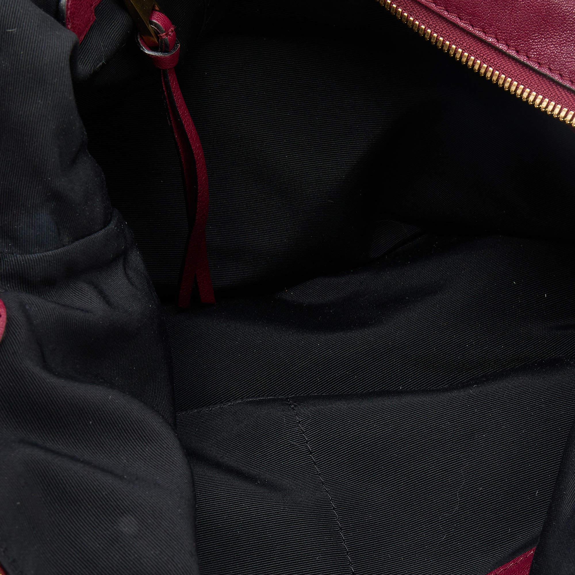 Marc Jacobs Burgundy Leather Lace Nomad Hobo 2