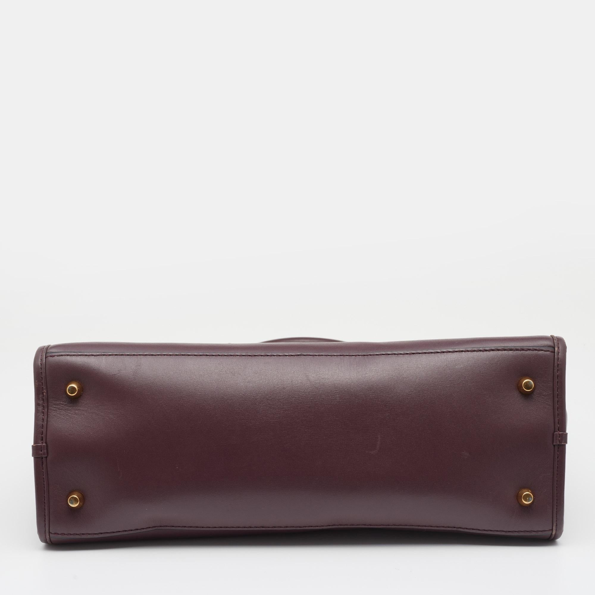 Black Marc Jacobs Burgundy Leather Madison North South Tote