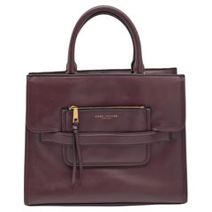 Used Marc Jacobs Burgundy Leather Madison North South Tote