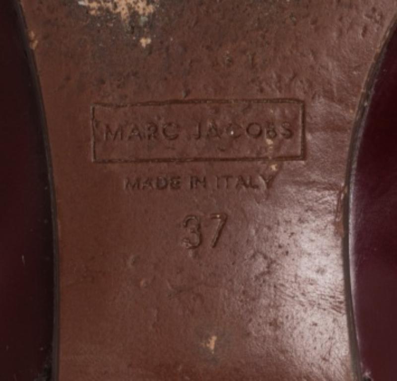 Marc Jacobs Burgundy Patent Ballet Flats Size 37 For Sale 3