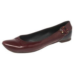 Marc Jacobs Burgundy Patent Ballet Flats Size 37