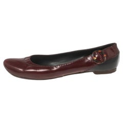 Used Marc Jacobs Burgundy Patent Ballet Flats Size 37