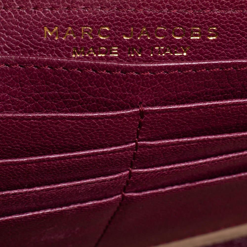 Marc Jacobs Burgundy Quilted Leather Flap Chain Clutch 4