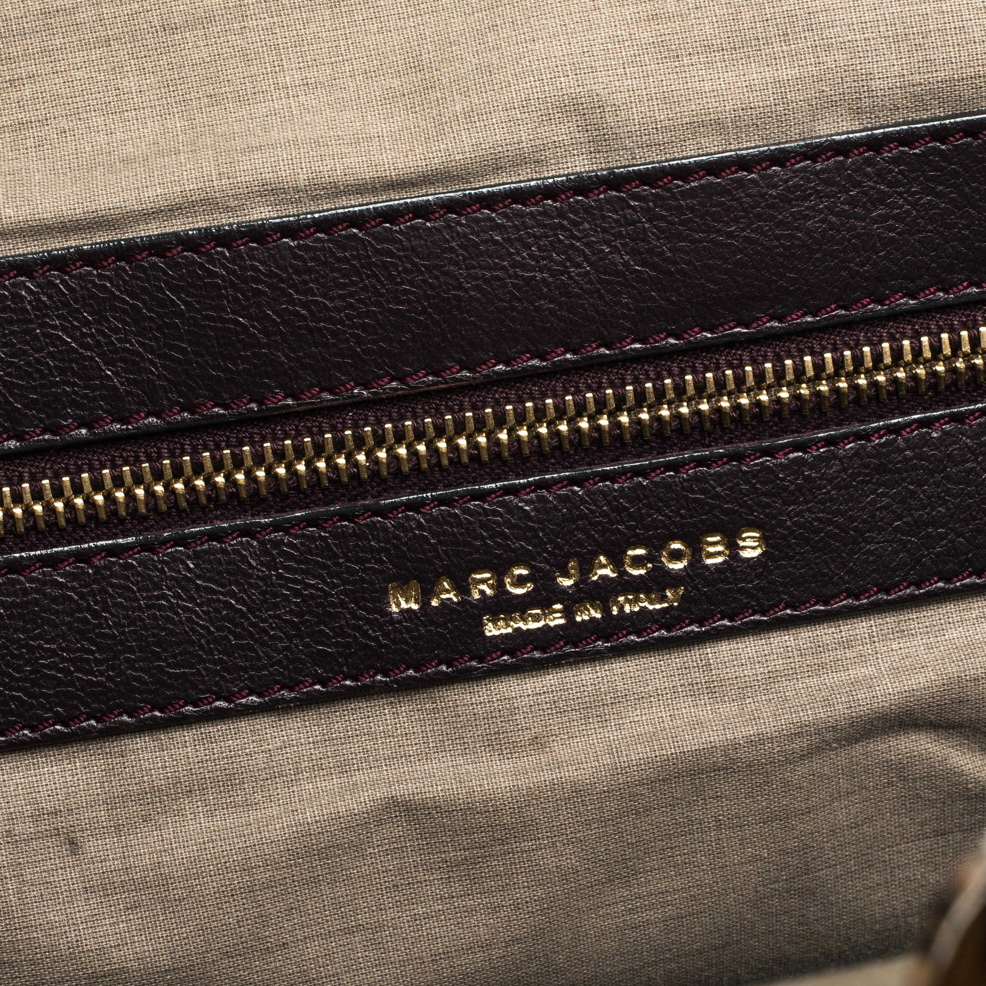 Women's Marc Jacobs Burgundy Quilted Leather Stam Shoulder Bag