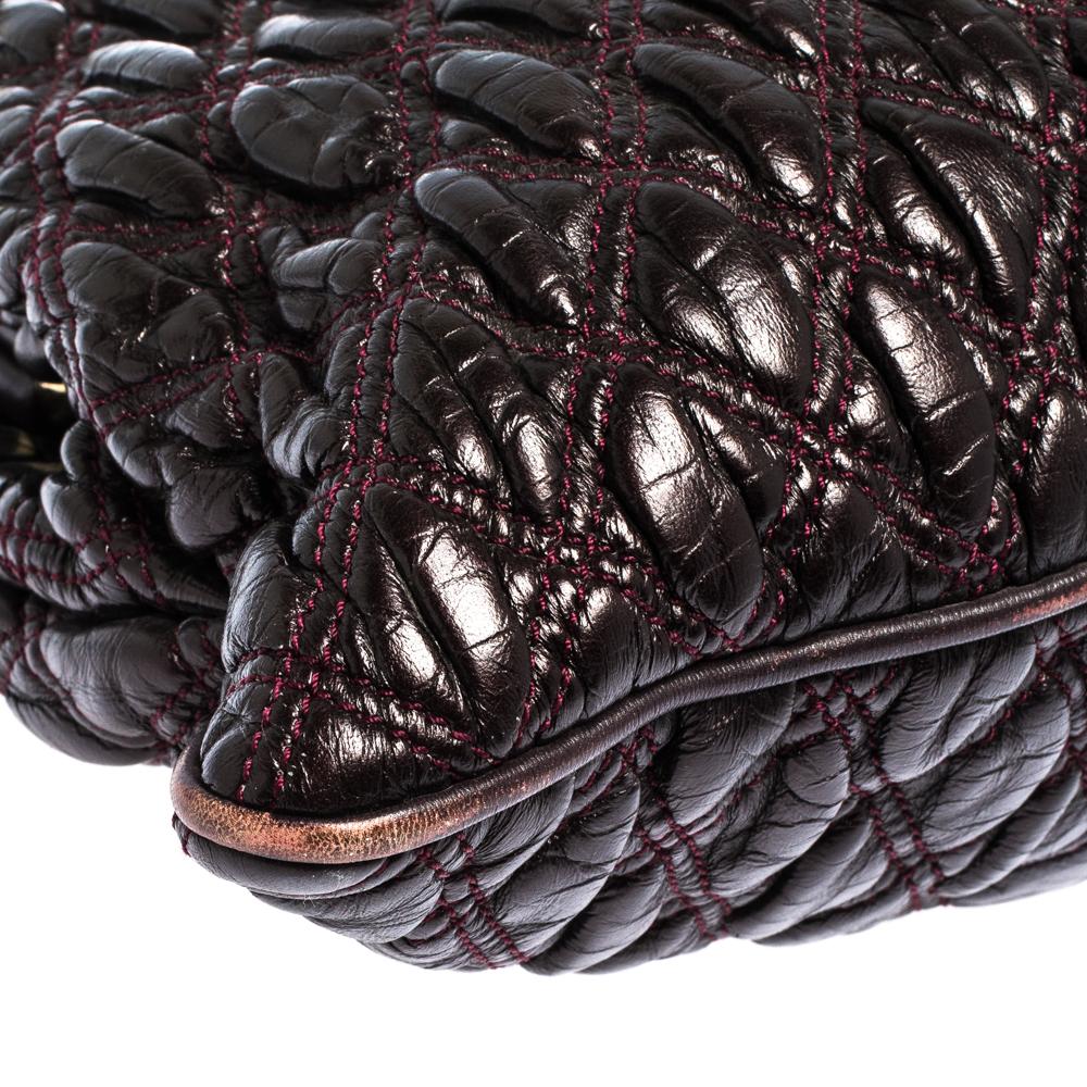 Marc Jacobs Burgundy Quilted Leather Stam Shoulder Bag 2