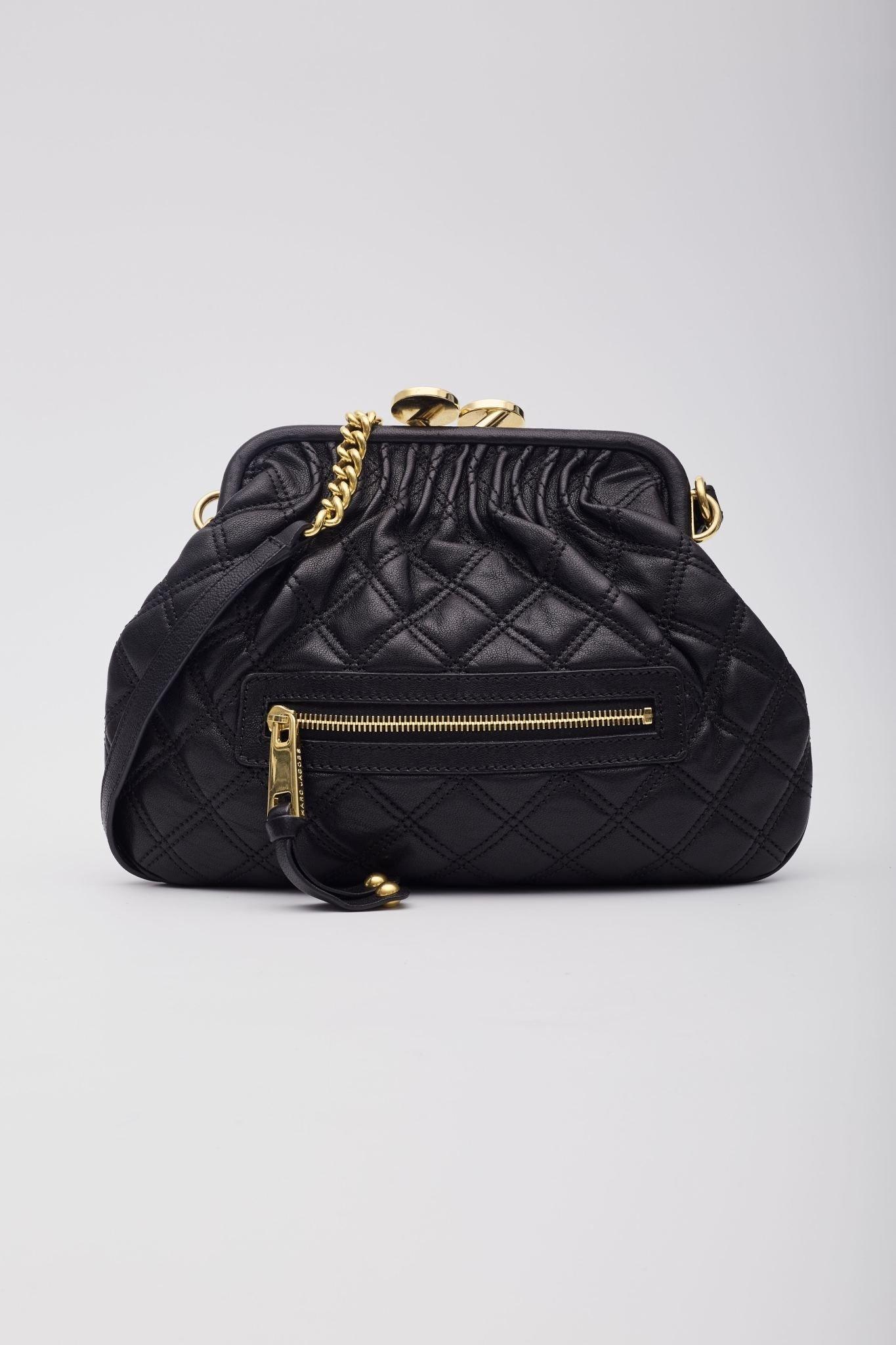 Marc Jacobs Calfskin Quilted Little Stam Black In Good Condition In Montreal, Quebec