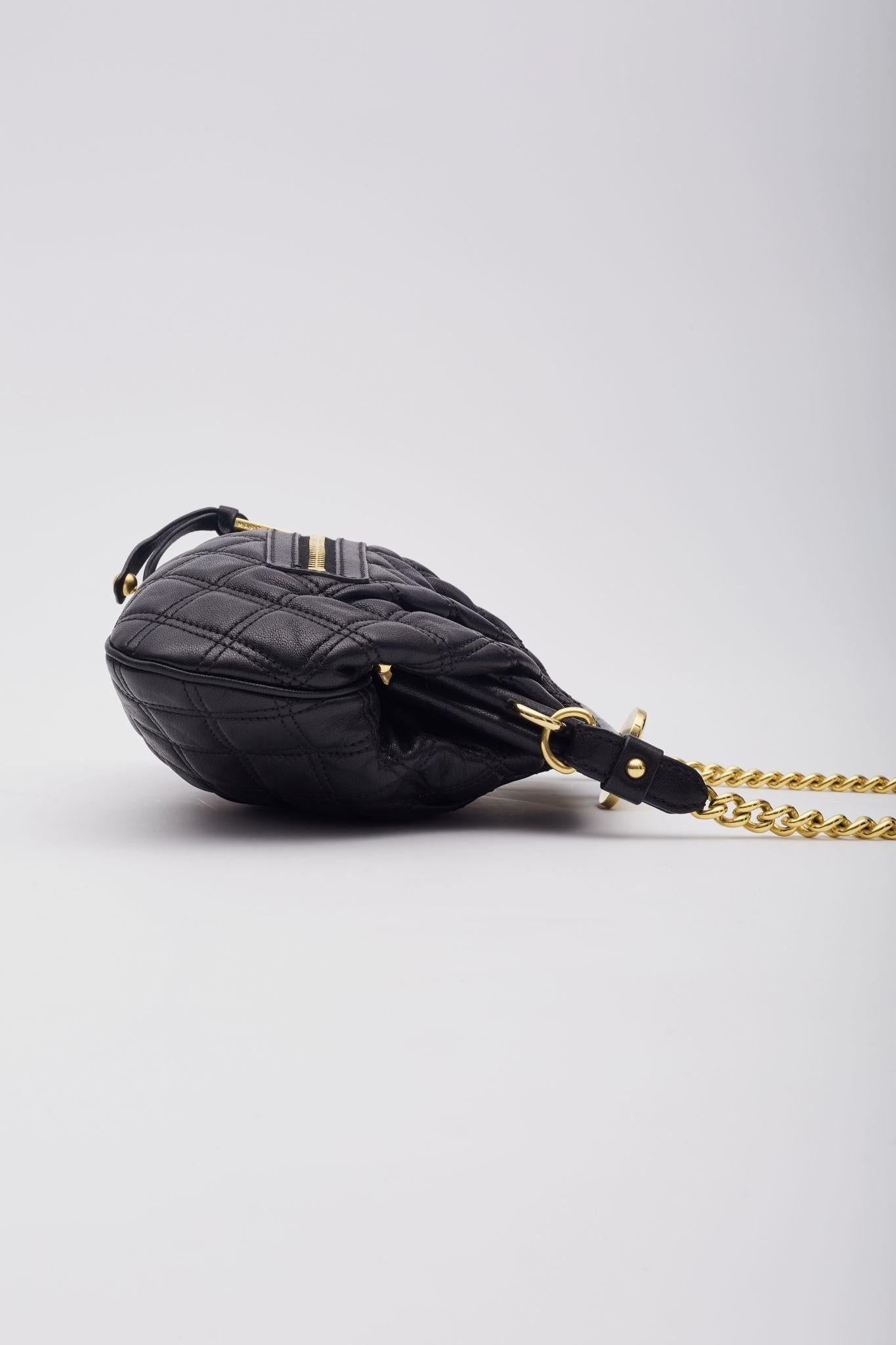 Marc Jacobs Calfskin Quilted Little Stam Black 2