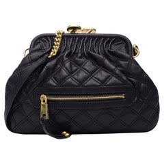 Marc Jacobs Calfskin Quilted Little Stam Black