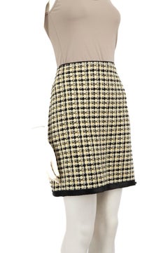 Marc Jacobs Checkered Wool Tweed Skirt Size M