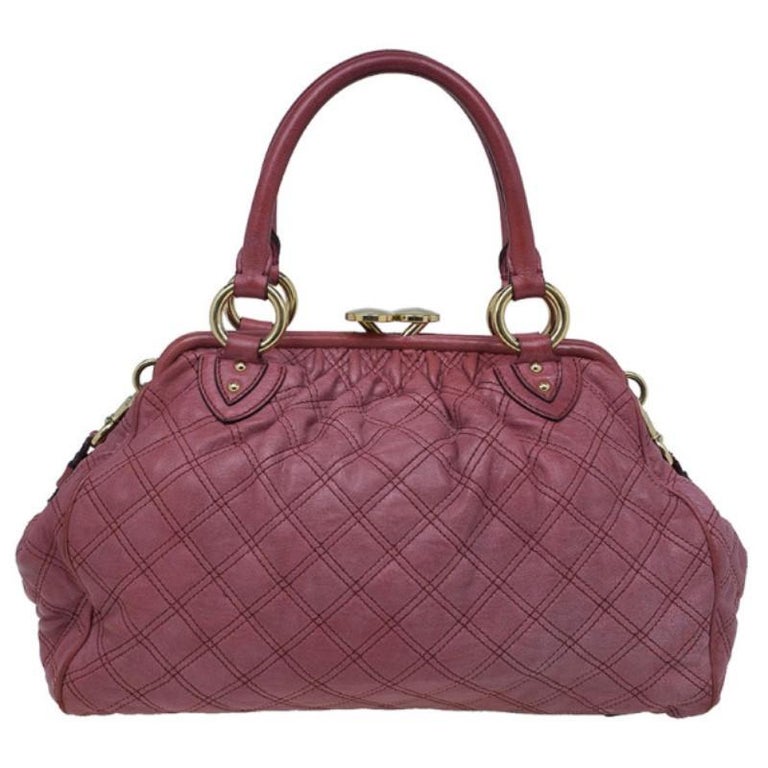Marc Jacobs Cherry Red Quilted Leather Stam Bag For Sale at 1stdibs