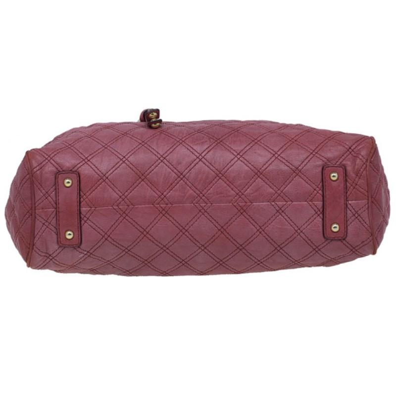 Women's Marc Jacobs Cherry Red Quilted Leather Stam Bag