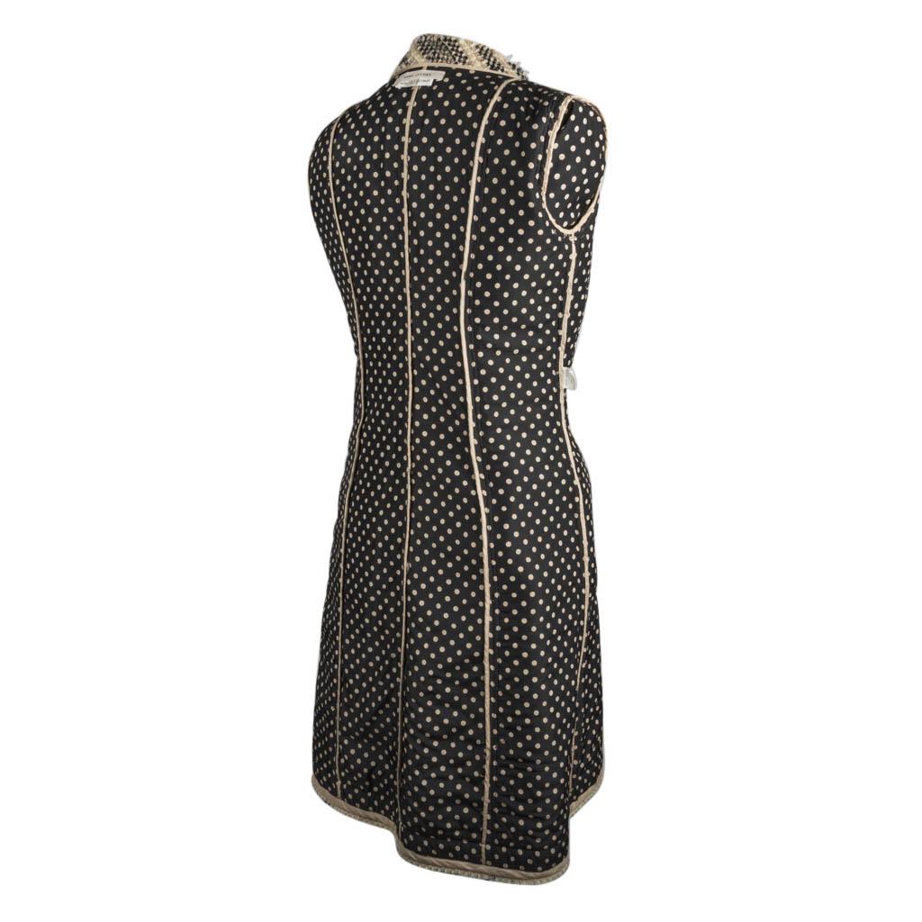 Marc Jacobs Coat Tweed w/ Embellished Details Polka Dot Lining 4  For Sale 9