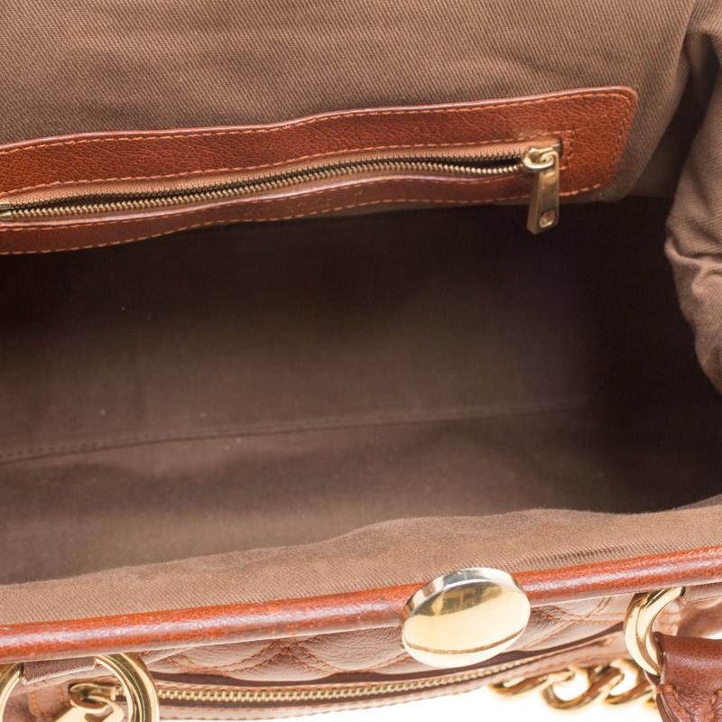 Marc Jacobs Cognac Quilted Leather Stam Shoulder Bag 2
