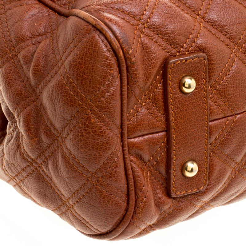 Marc Jacobs Cognac Quilted Leather Stam Shoulder Bag 4
