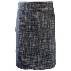 Marc Jacobs Collection Bianco e Nero Taglia 4 / 6 Gonna a matita con dettaglio a cerniera