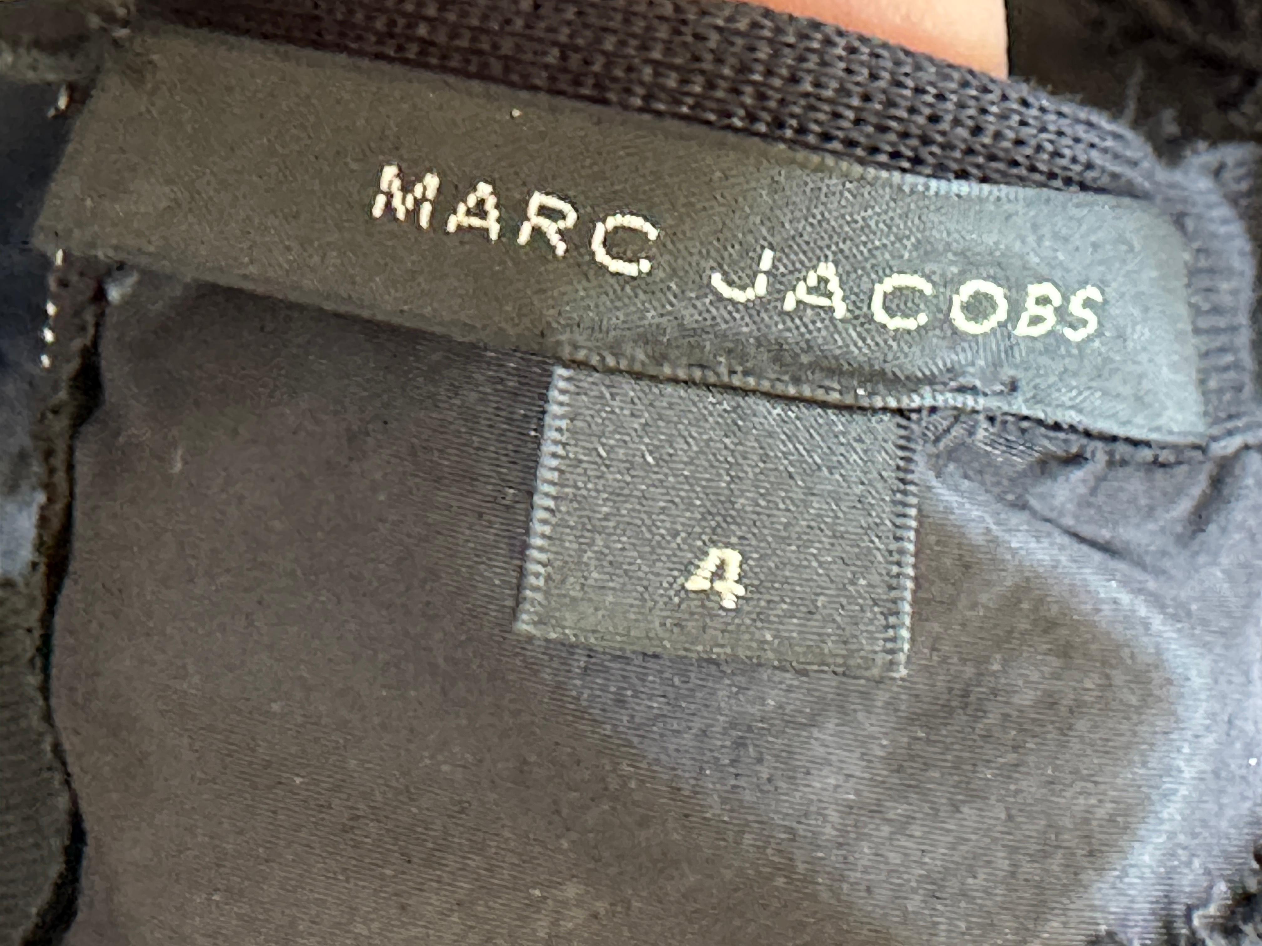 Marc Jacobs Collection Sheer Lace Dress with Sequin Leaves. For Sale 7