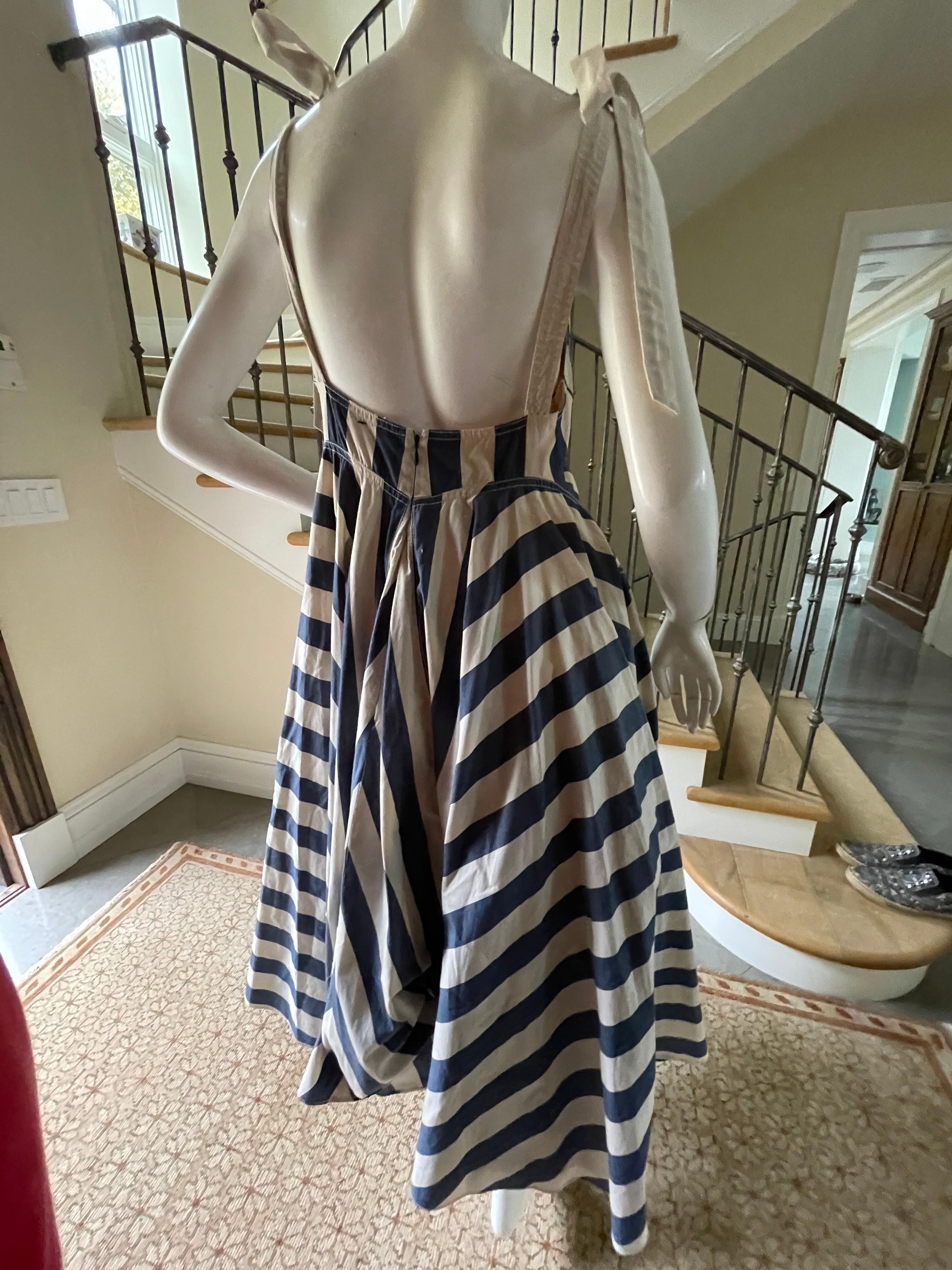 Marc Jacobs Collection Vintage Markise Streifen Baumwolle Kleid mit Full Circle Rock 3