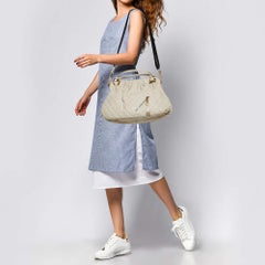 Marc Jacobs Cream Quilted Leather Cecilia Satchel