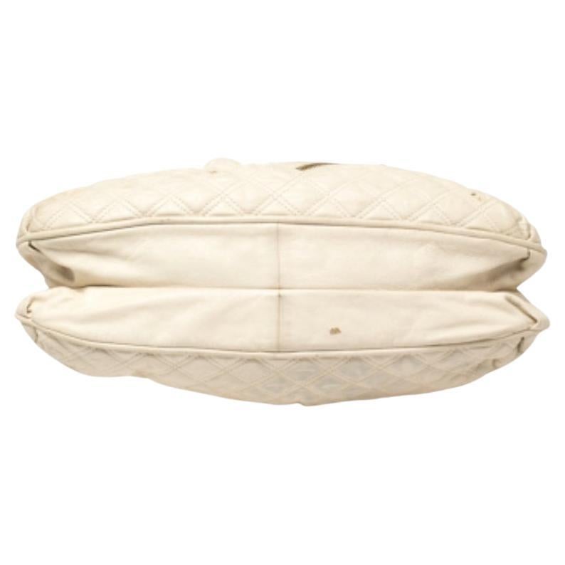 Marc Jacobs Cream Quilted Leather Cecilia Satchel In Fair Condition For Sale In Dubai, Al Qouz 2