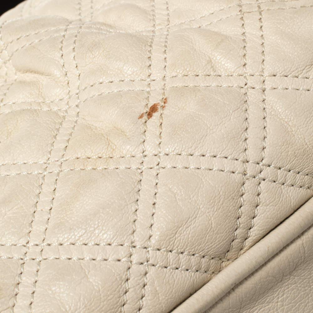 Marc Jacobs Cream Quilted Leather Cecilia Satchel 1