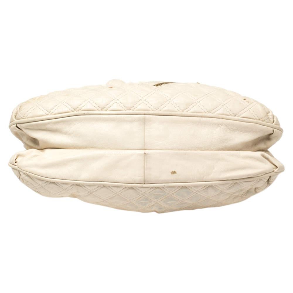Marc Jacobs Cream Quilted Leather Cecilia Satchel 2