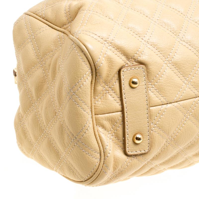 Marc Jacobs Cream Quilted Leather Stam Shoulder Bag 1
