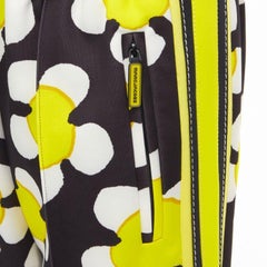 MARC JACOBS Daisy, pantaloni da ginnastica a gamba larga in bianco nero giallo US0 XS