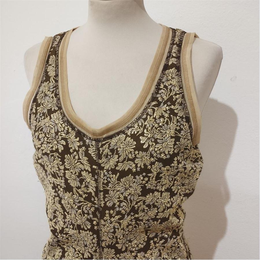 Brown Marc Jacobs Damask dress size 42 For Sale