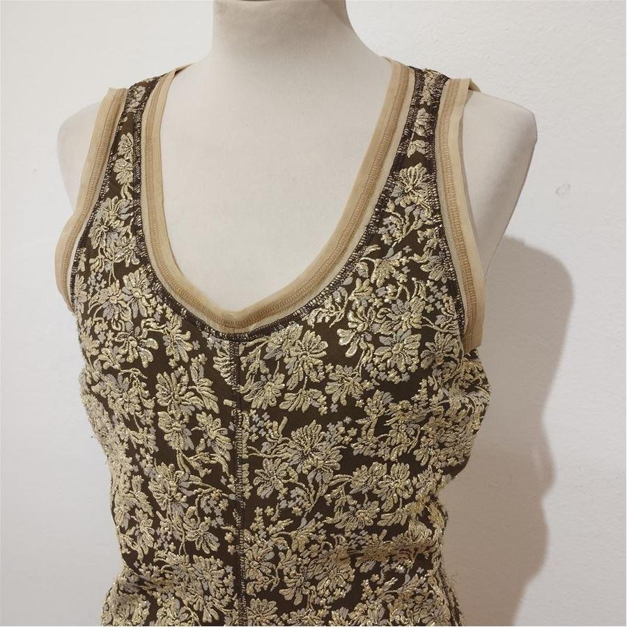 Marc Jacobs Vestido de damasco talla 42 Marrón