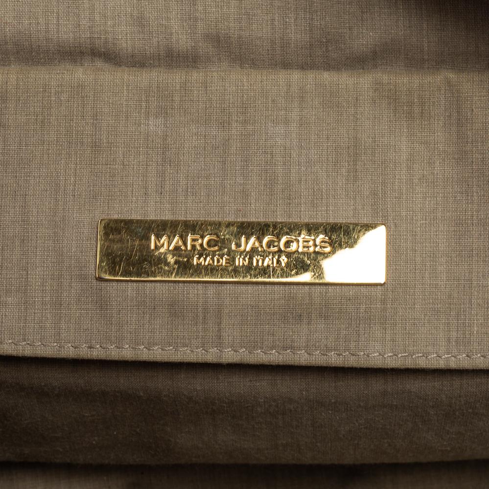 Marc Jacobs Dark Beige Glossy Leather Venetia Satchel 1