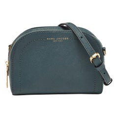 Marc Jacobs Dark Green Leather Playback Dome Crossbody Bag