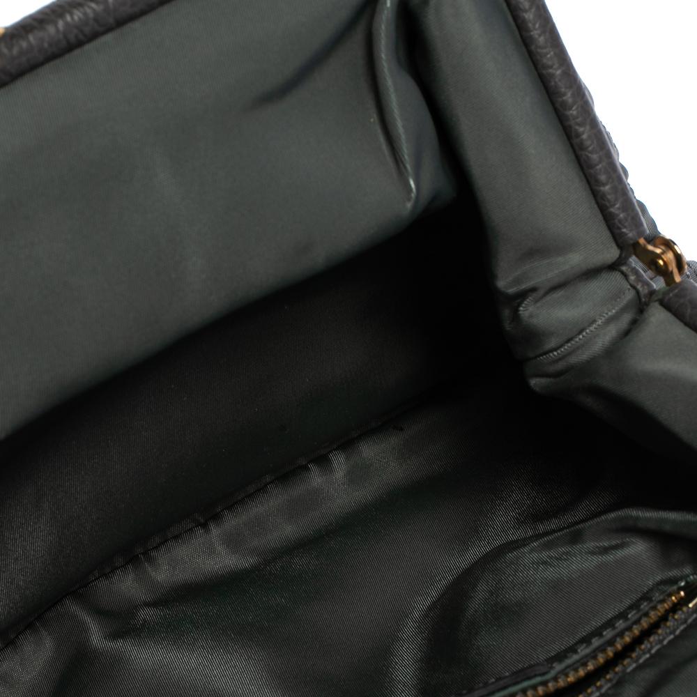 Marc Jacobs Dark Grey Quilted Fabric Little Stam Shoulder Bag 6