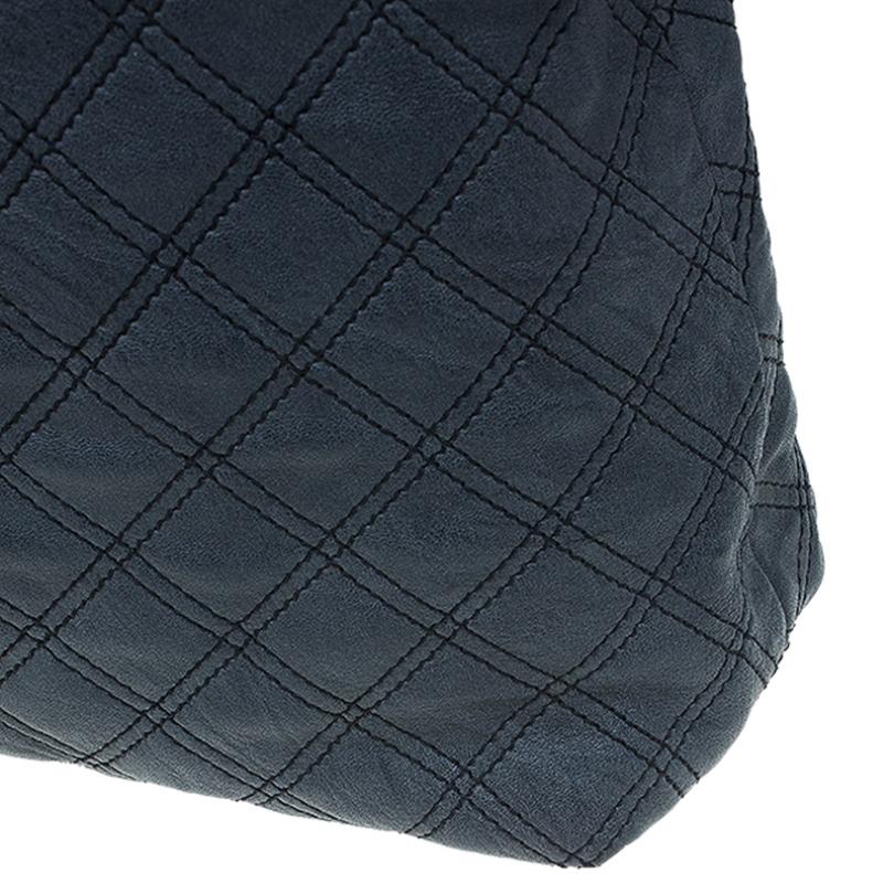Marc Jacobs Dark Grey Quilted Leather Casey Double Stitch Tote 7