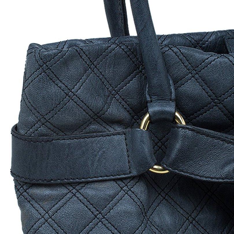 Marc Jacobs Dark Grey Quilted Leather Casey Double Stitch Tote 8