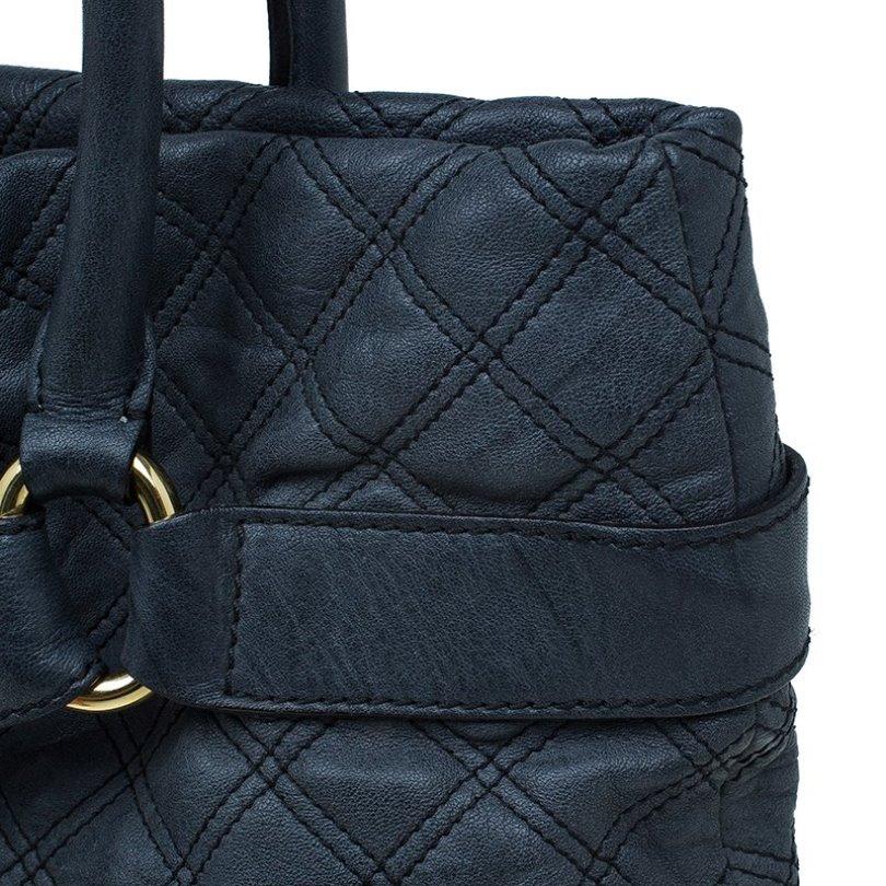 Marc Jacobs Dark Grey Quilted Leather Casey Double Stitch Tote 9