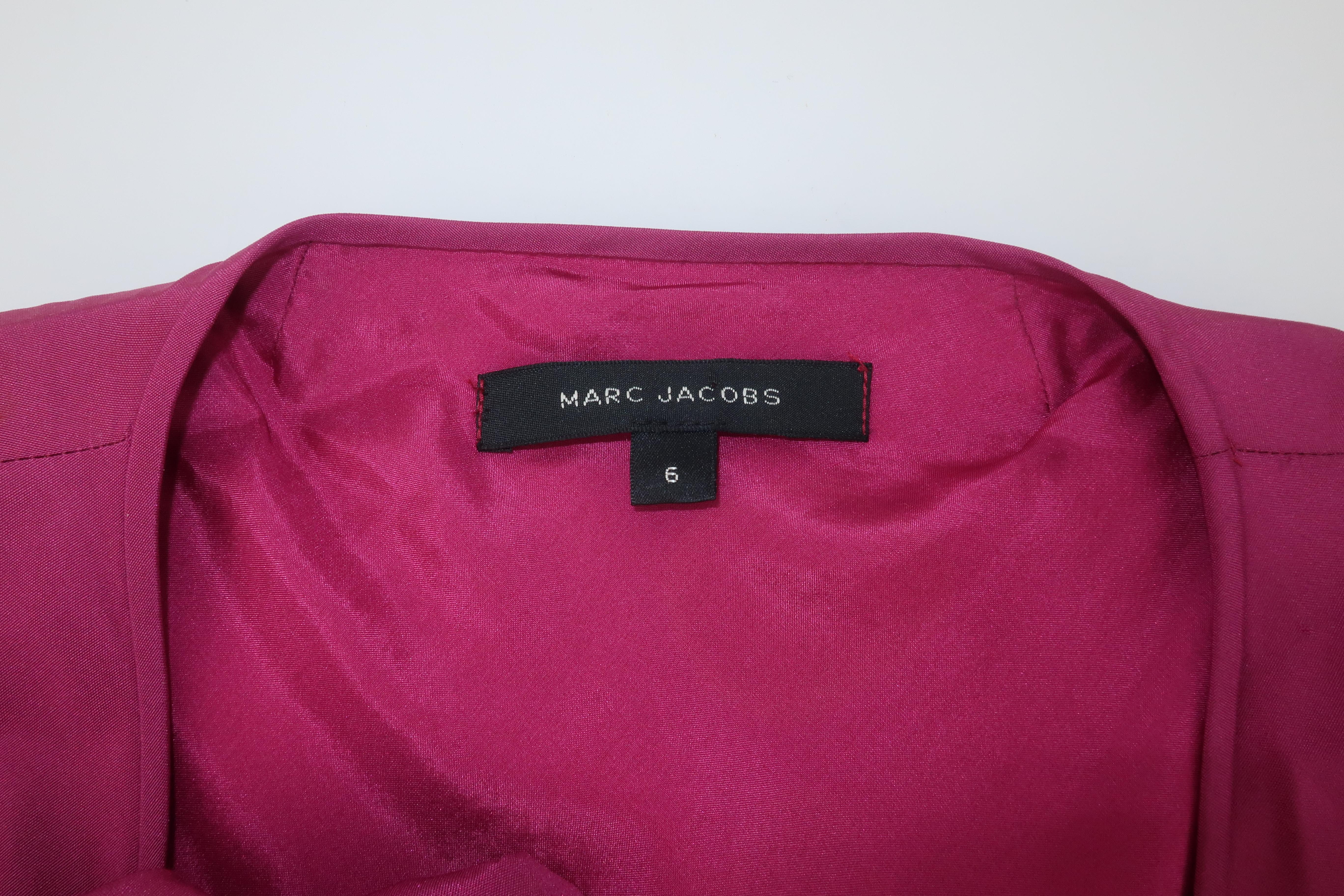 Marc Jacobs Dark Magenta Silk Taffeta Dress 4